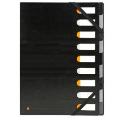 Exactive PP Harmonika multipart File, A4, 9 Sections - Black