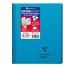 Cahier reliure intégrale enveloppante Koverbook 17x22cm 160 pages ligné + marge couverture polypropylène transparent - Assortis