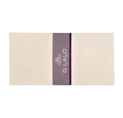 20 enveloppes DL(110x220mm) Vélin pur coton gommées - Crème