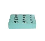 Carnet de 50 tickets vestiaires numérotés de 3 volets (dont 2 volets avec trous) - Format 20x3 cm