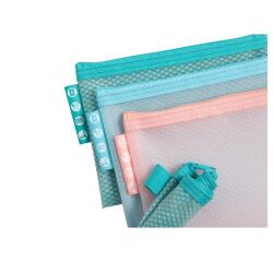 Funda bolsa EVA transparentes cierre con cremallera A6 3/10e - Colores surtidos