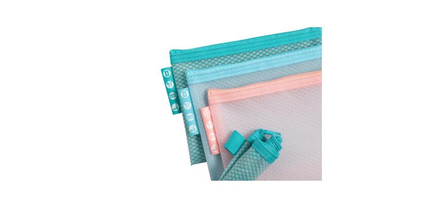 Funda bolsa EVA transparentes cierre con cremallera A6 3/10e - Colores surtidos