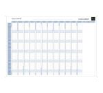 Planning magnétique annuel - textes en anglais - Blanc