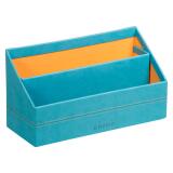 Rhodiarama porte-courrier simili cuir italien 25x10x14 cm - Turquoise