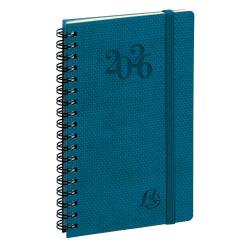 Agenda de poche Eurotime 16S spiralé Swan 9 x 16 cm Janvier à Décembre 2026 - Bleu canard