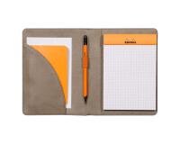 Rhodiarama livret porte-bloc N°13 pour bloc ou carnet format A6 - Taupe
