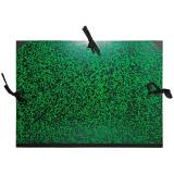 Carton à dessin Annonay avec rubans 37x52 cm - Pour formats B3 et 1/2 raisin - Vert