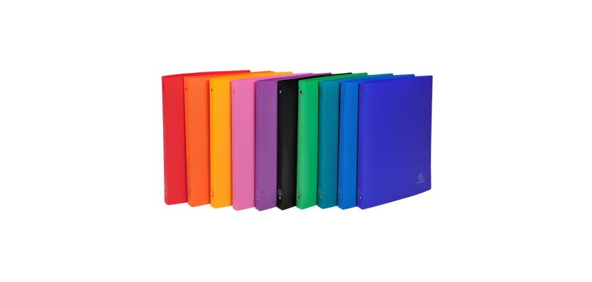 Classeur 4 anneaux 15mm polypropylène OPAK - A4 - Couleurs assorties