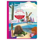 Les Fables de La Fontaine cahier d'écriture piqué 17x22cm 96 pages grands carreaux 3mm agrandi 12/12 6 fables assorties - Assortis