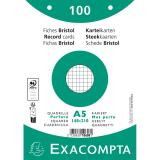 Pk100 Exa Rec Card 14.8x21 Sq Punch Wht - White