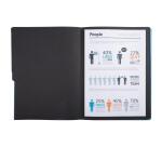 Trieur agrafé avec élastiques intérieur noir 7 compartiments - A4