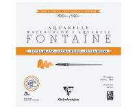 Fontaine Extra Blanc Grain Satiné bloc collé 4 côtés 15F 20x20cm 300g