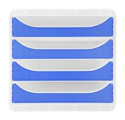 Módulo individual BIG-BOX para documentos A4 + con 4 cajones, ultra-rígido y con stop de seguridad y con stop de seguridad - CHROMA LINE (translucido)