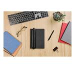 Trousse plate en cuir à élastique Age Bag 20x4,5 cm - Noir