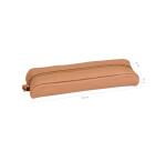 CUIR NATUREL Trousse rectangulaire 22x5x3 cm. - Naturel