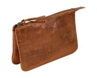 KLEO-PATHRA CUIR Petite Pochette 2 compartiments 13x9 cm Bronze