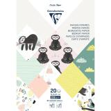 PAPIERS IMPRIMÉS, Bloc de 20 feuilles 200g/m2 au format 14,8x21cm - Paresseux - Multicolore