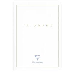 Triomphe GOLD carnet piqûre textile A5 96 pages uni papier blanc 90 g - Blanc