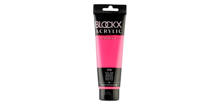 Peinture acrylique fine tube 120ml - Rose fluo