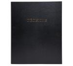 Reliure registre 32x26cm 4 anneaux avec recharges de 100 feuillets - Registre des décisions - Noir