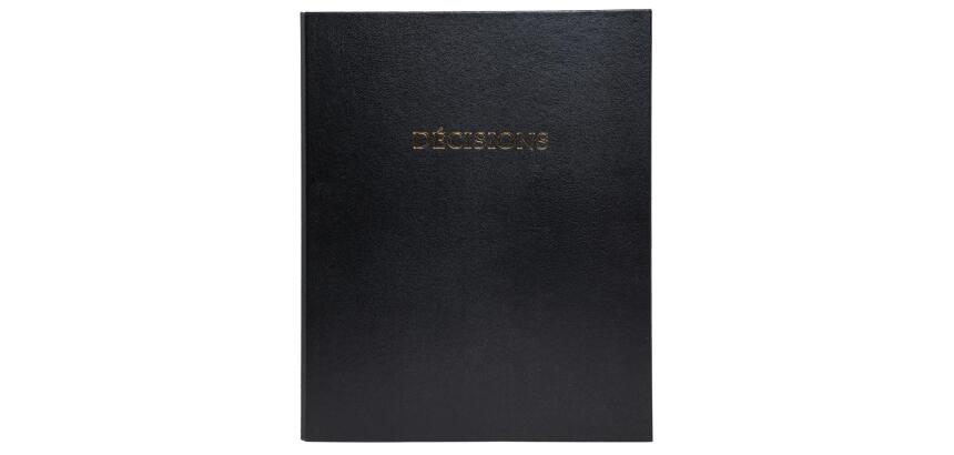 Reliure registre 32x26cm 4 anneaux avec recharges de 100 feuillets - Registre des décisions