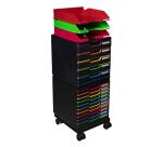 Set à roulettes pour modulos Roller set Office - Noir