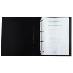 Reliure registre 32x26cm 4 anneaux avec recharge de 100 feuillets imprimés - Mouvements de titres - Noir