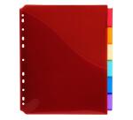 Intercalaires avec pochette polypropylène 6 positions - A4 maxi - Couleurs assorties