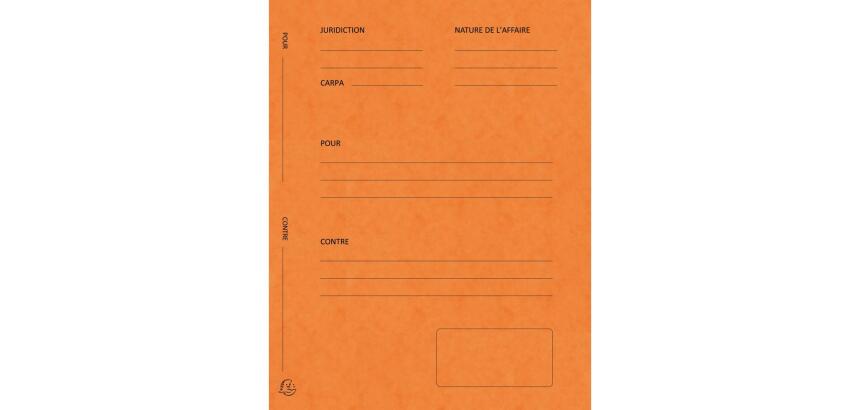 Paquet de 25 dossiers de plaidoirie Pour/Contre carte lustrée 25x32cm