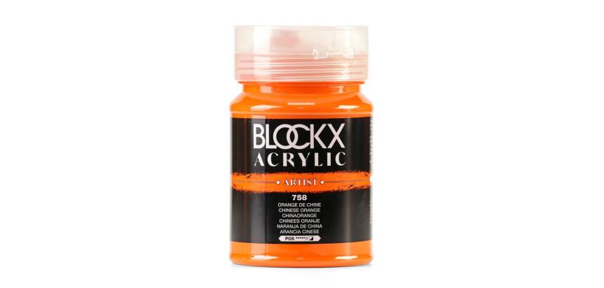 Peinture acrylique fine pot 500ml - Orange de Chine