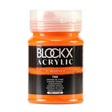 Peinture acrylique fine pot 500ml - Orange de Chine