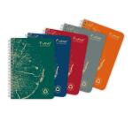 Carnet reliure intégrale FOREVER PREMIUM 100% recyclé A6 120 pages détachables micro-perforées petits carreaux papier blanc 90 g - Assortis