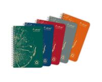 Carnet reliure intégrale FOREVER PREMIUM 100% recyclé A6 120 pages détachables micro-perforées petits carreaux papier blanc 90 g - Assortis