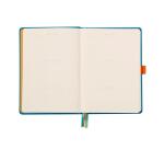Rhodiarama Goalbook rembordé rigide A5 240 pages dot papier ivoire 90g - Turquoise