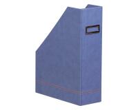 Rhodiarama porte-revues simili cuir italien 10x25x31 cm - Saphir