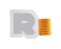 Rhodiarama porte-stylo autoadhésif 4x3 cm pour blocs carnets et agendas - Argent