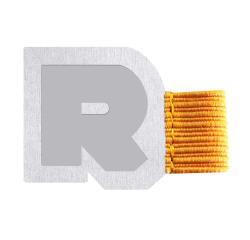 Rhodiarama porte-stylo autoadhésif 4x3 cm pour blocs carnets et agendas - Argent