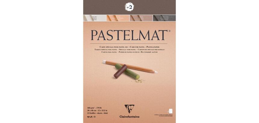 Pastelmat bloc collé 12F 30x40cm 360g