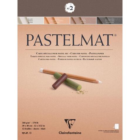 Pastelmat bloc collé 12F 30x40cm 360g