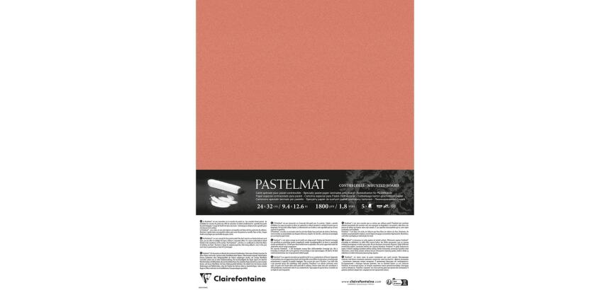 Pastelmat contrecollé 5 feuilles 24x32cm - Sanguine