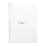 Cahier piqué Rhodia Classic 14,8x21 cm 96 pages petits carreaux 5x5 non détachables 80g - Blanc
