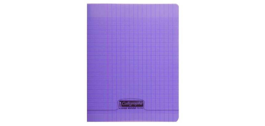 Cahier piqué 8000 POLYPRO 17x22 cm 32 pages grands carreaux 90 g - Violet