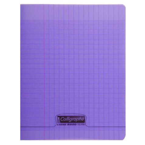 Cahier piqué 8000 POLYPRO 17x22 cm 32 pages grands carreaux 90 g - Violet