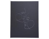 Guest book 100p silver 27x22cm Art black - Black