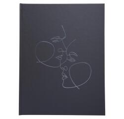 Guest book 100p silver 27x22cm Art black - Black