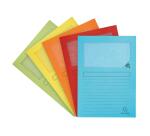 Paquete de 50 Subcarpetas con ventana con fuelle SUPER 160 g/m2 Exacompta - Colores surtidos
