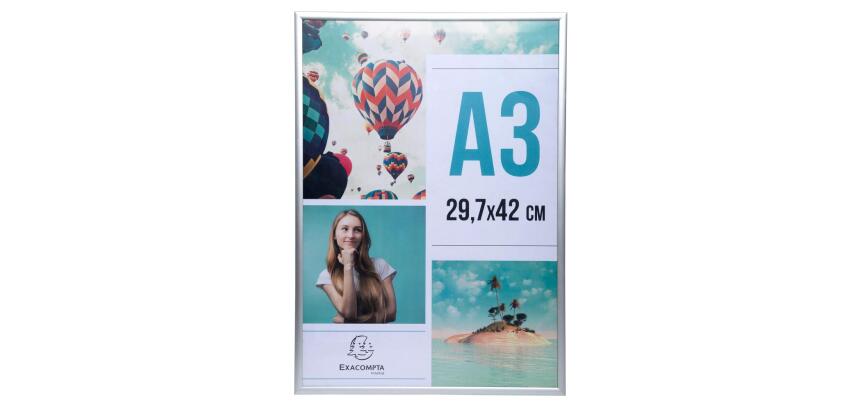 Cadre photo mural aluminium A3 - Argent