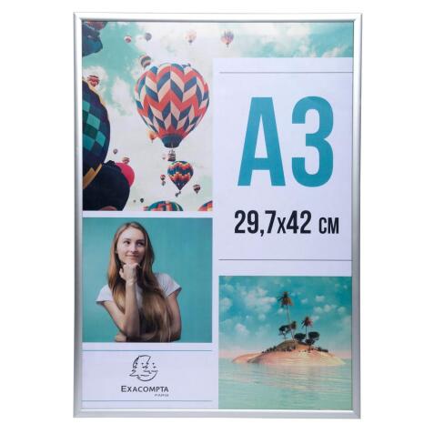 Cadre photo mural aluminium A3 - Argent