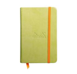 Rhodiarama carnet rembordé rigide 9 x14 cm 192 pages 90 g fermeture élastique