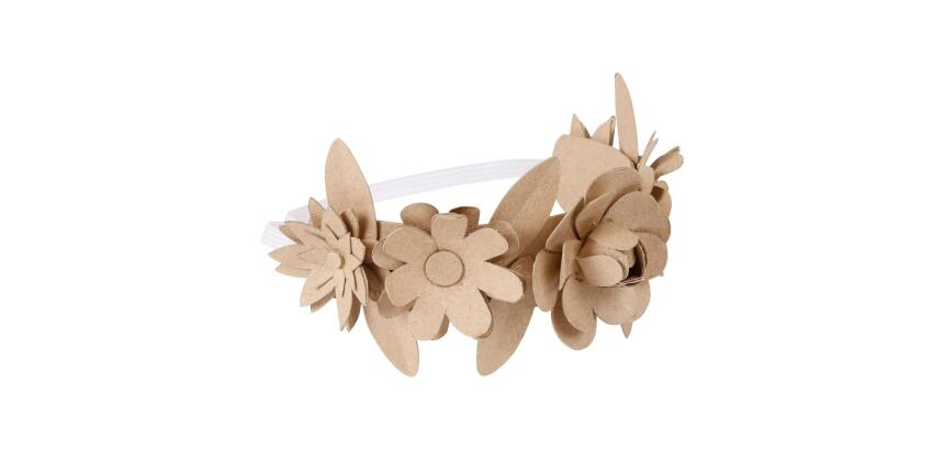 Couronne de fleurs pour cheveux - Kraft